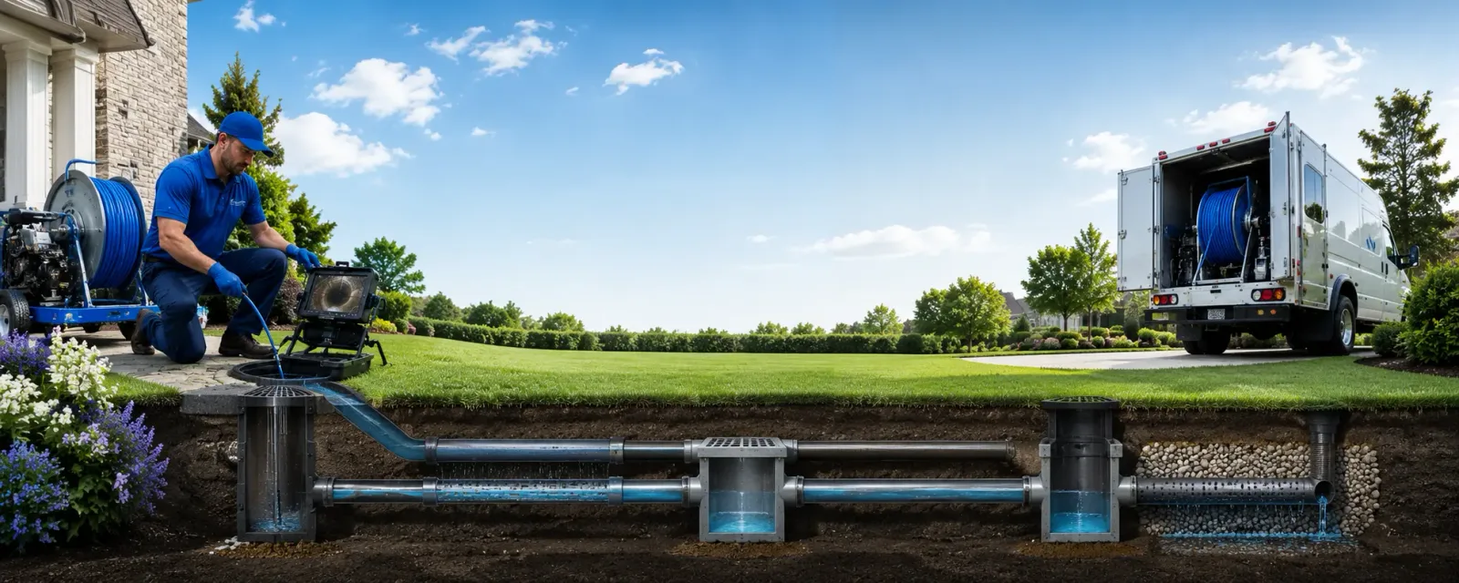 Outdoor drain cleaning information for Hazlet, NJ